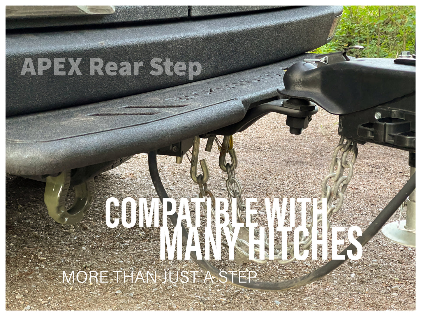The Sprinter rear step bumper is compatible with many hitches