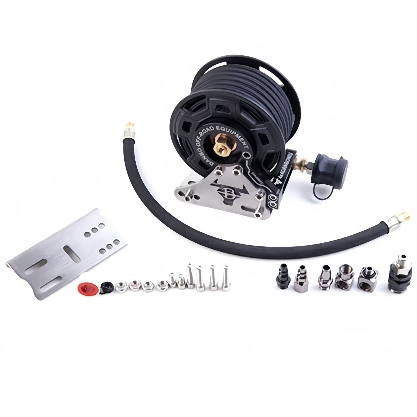 Air Pump Hose Reel with Retract & Crank