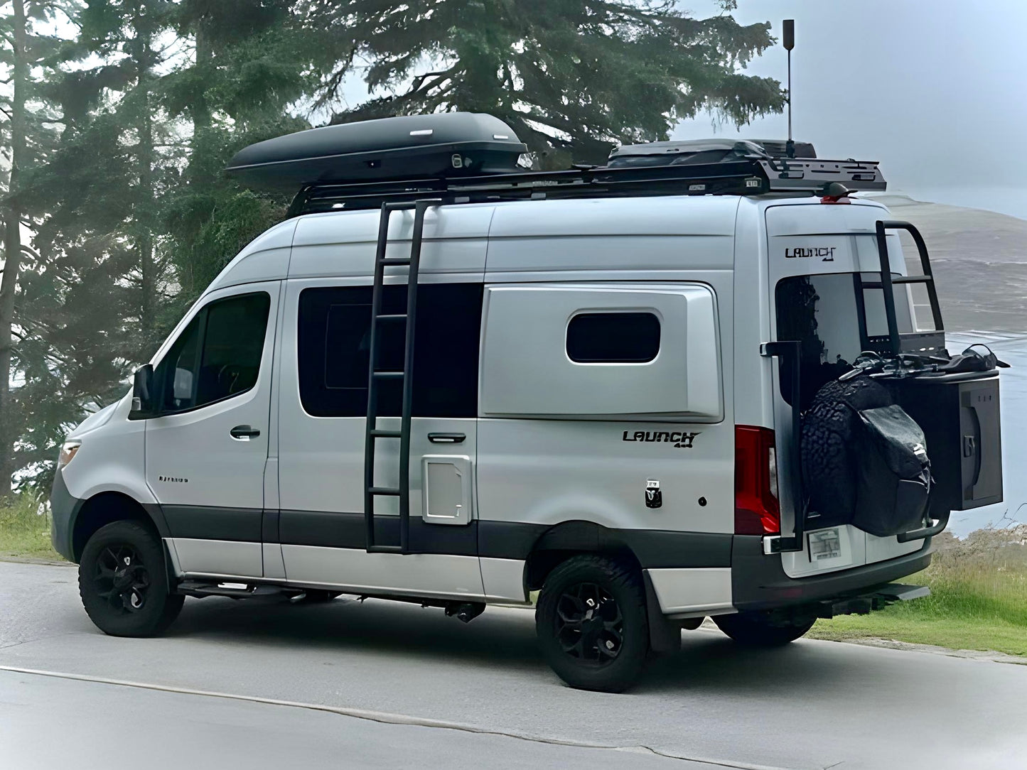 IBEX - Side Ladder V2 - Sprinter Van High Roof 12" Wide - Aluminum