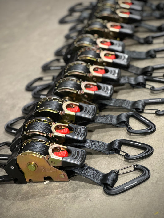 BACKLAND - Tie-Down Ratchet Strap with Carabiners (sold individually)