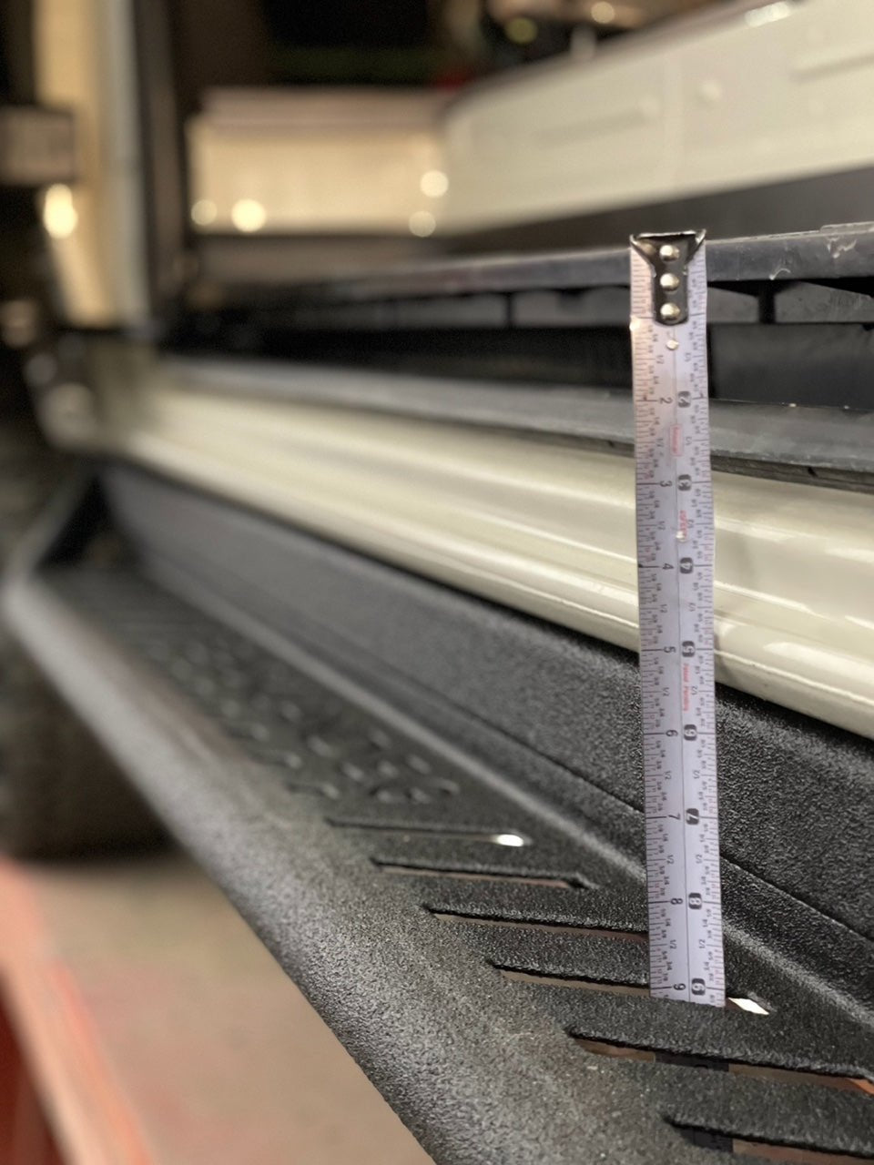APEX - Rock Sliders / Side Steps - 144 - Drop Down - Steel - Shorter Driver Side