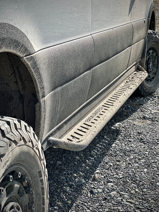 APEX - Drop Down Side Steps - 170 - Aluminum - Short Driver Side