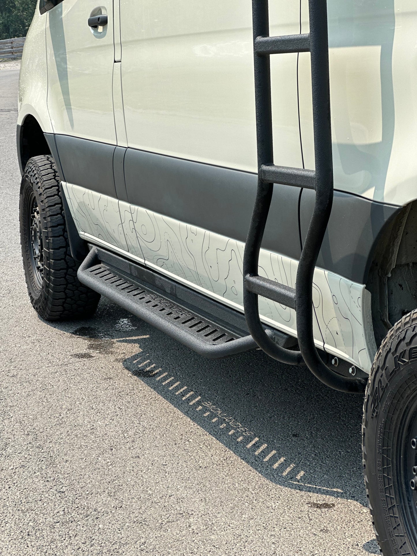 APEX - Drop Down Side Steps - 170 - Aluminum - Short Driver Side