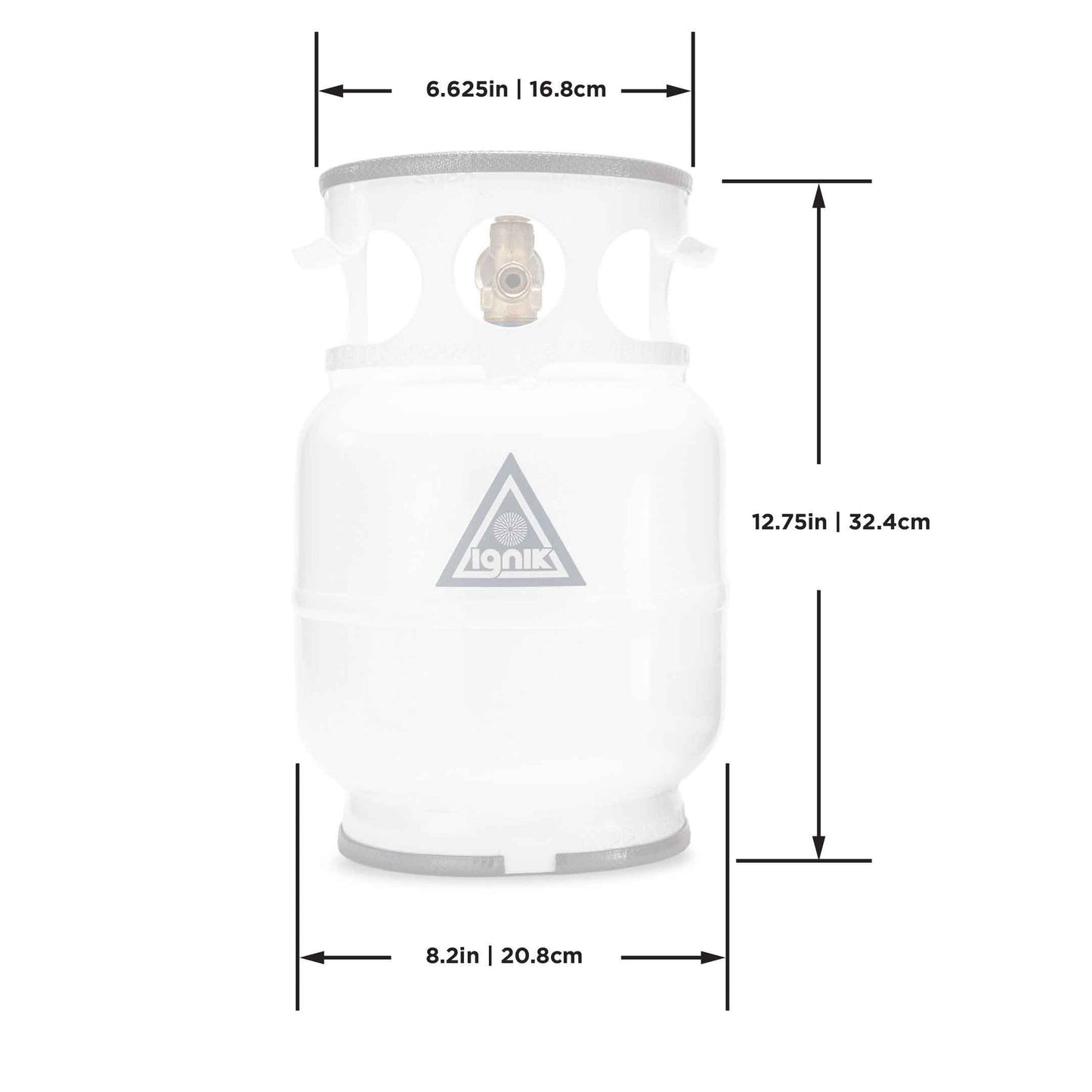 IGNIK - Gas Growler Deluxe 5L Refillable Steel Propane Tank with Case & Adapter Hose