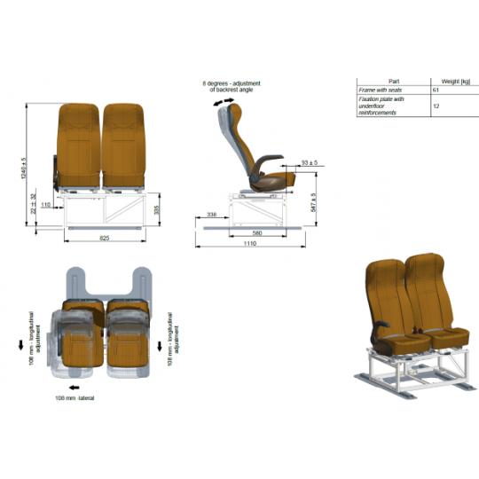 VANEQUIPPED - RAM03 Bench with Mounting Plate