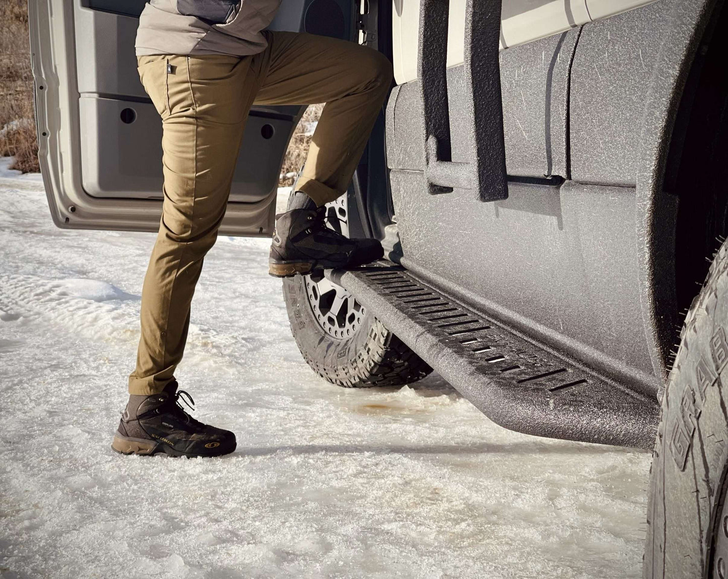 Rock slider side steps