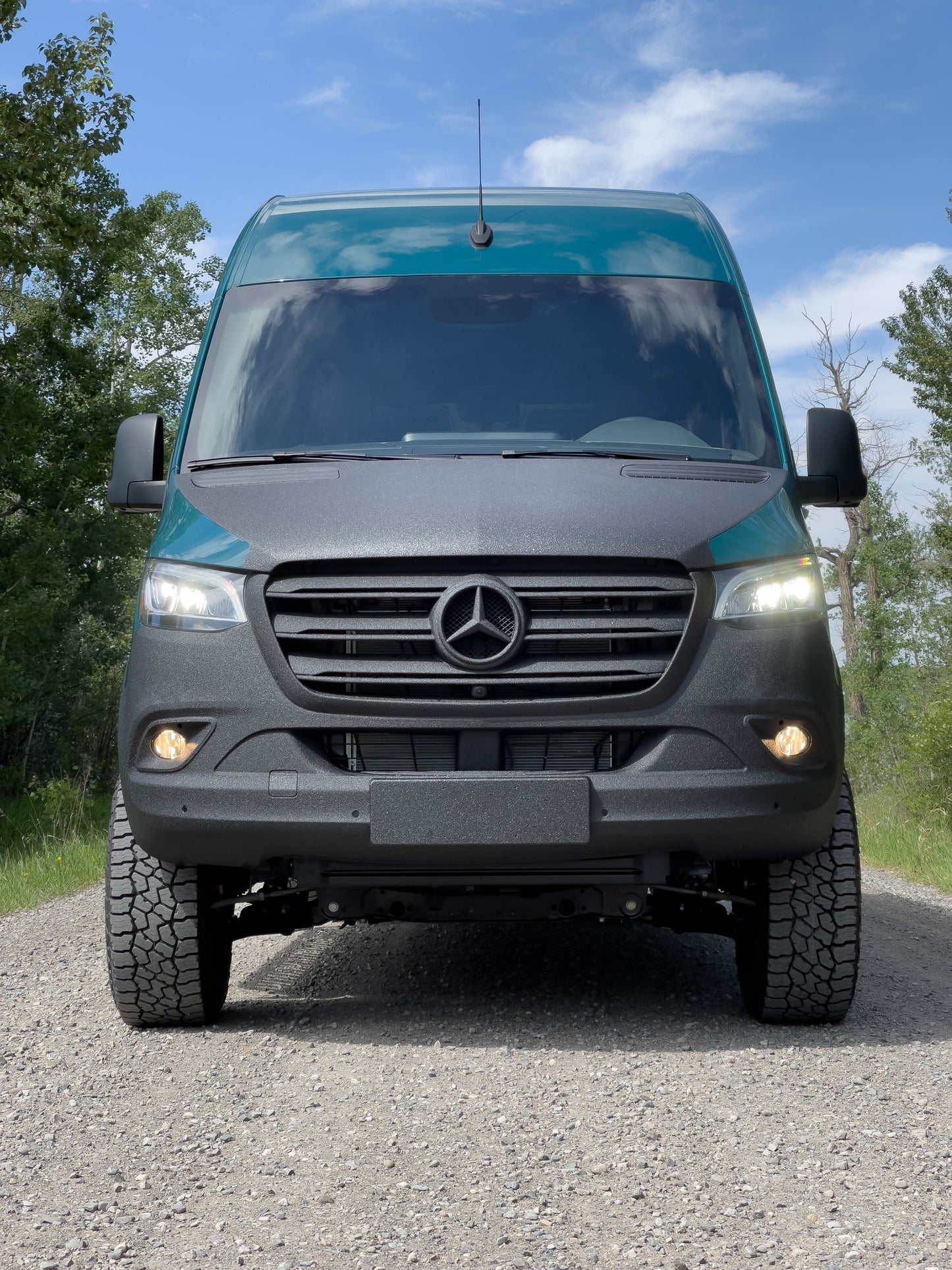 Mercedes van rust protection on hood, grille, bumper, pods and rocker panels