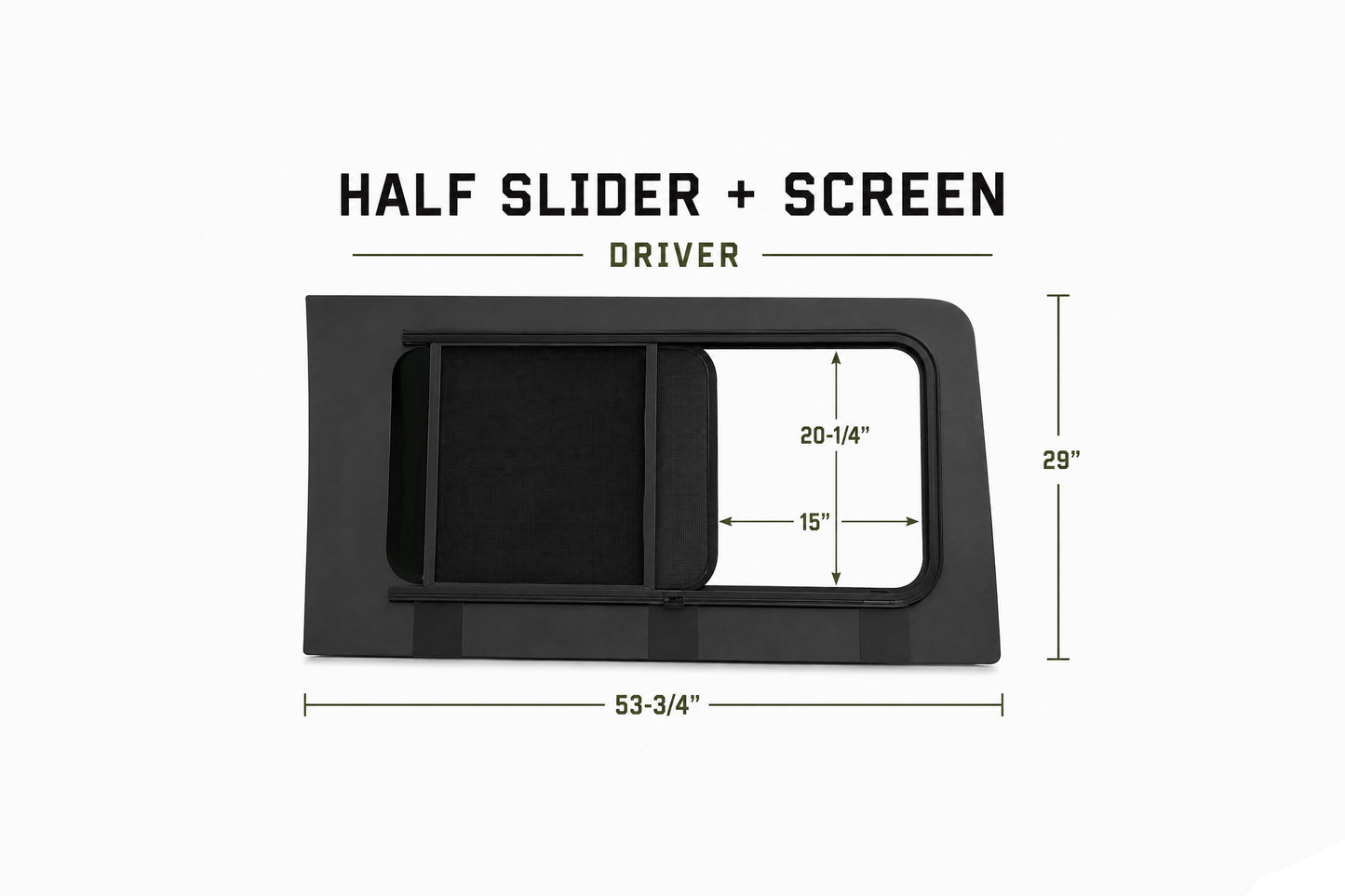 WINDOWS: AM Auto - Ford Transit 130, 148 & 148 Ext - Half Slider Window