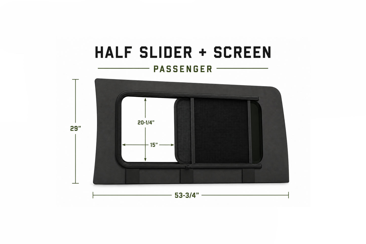 WINDOWS: AM Auto - Ford Transit 130, 148 & 148 Ext - Half Slider Window