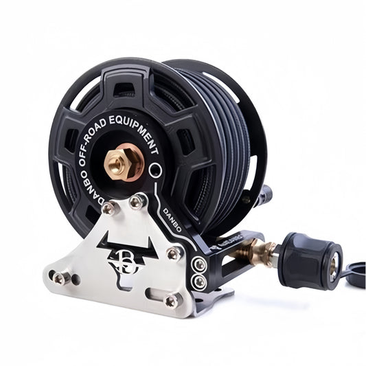 Air Pump Hose Reel with Retract & Crank