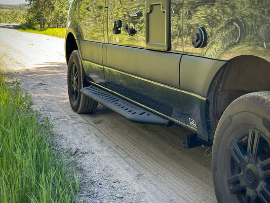 APEX - Rock Sliders / Side Steps - 170 - Regular - Steel - Short Driver Side