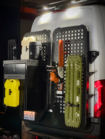 Overland Sprinter Rear Door Rack Sprinter Rear Door Storage: OX Rear Door Carrier System | Backland ...