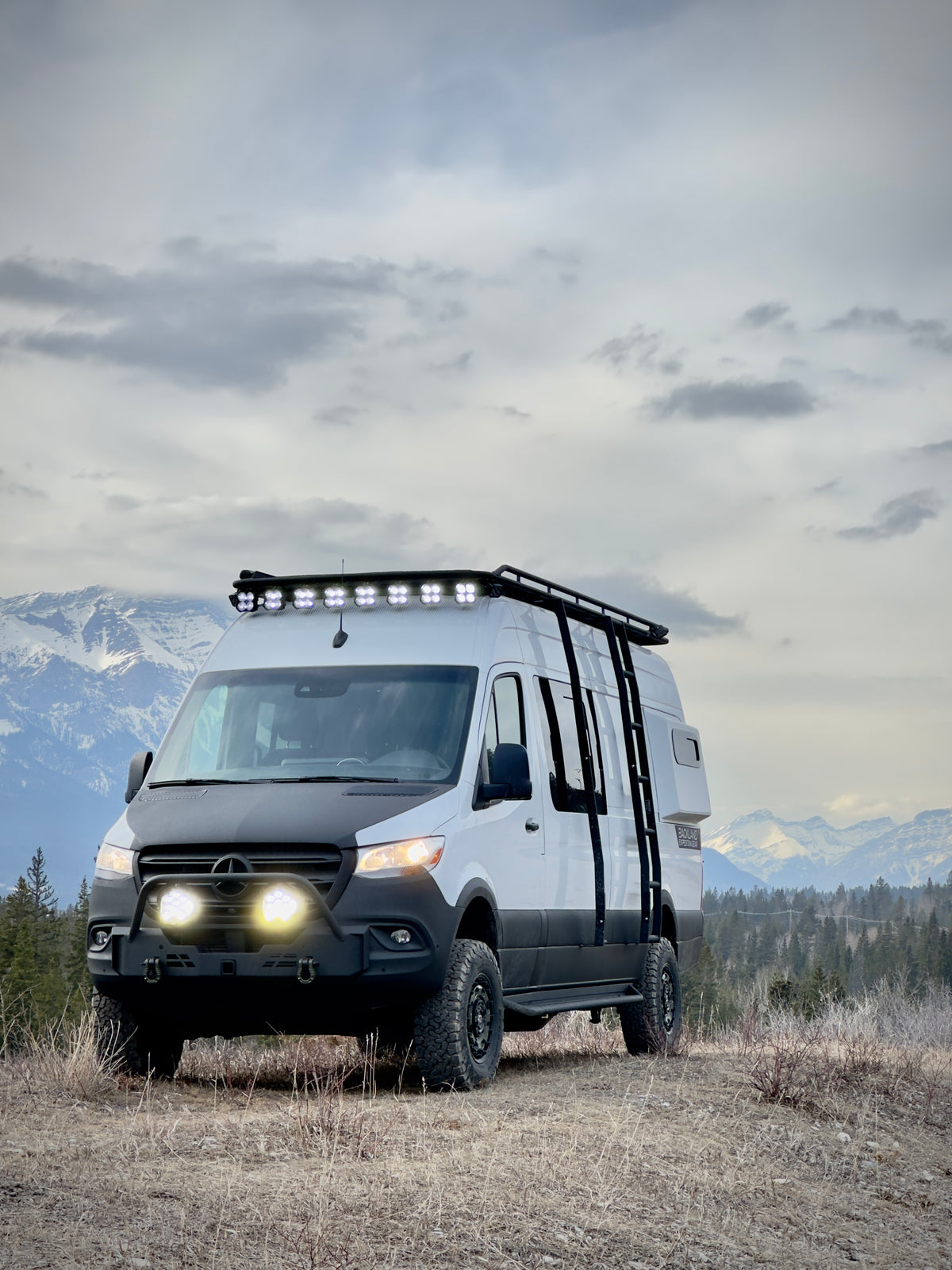 Sprinter Van Ladder- IBEX series High Roof-Steel | Backland Expedition Gear