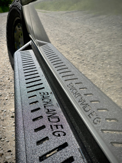 APEX - Drop Down Side Steps - 170 - Aluminum - Short Driver Side