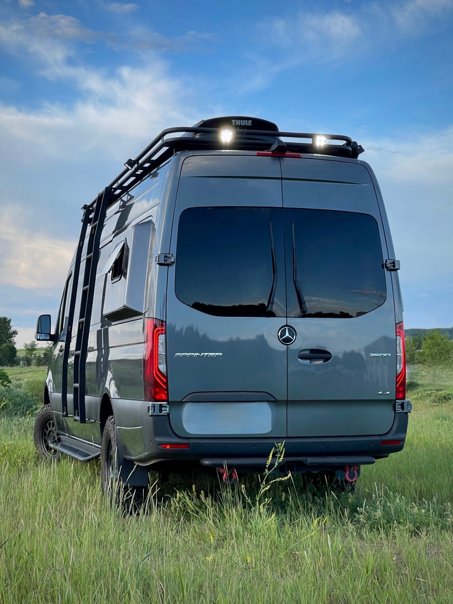 Van with roof rack hot sale