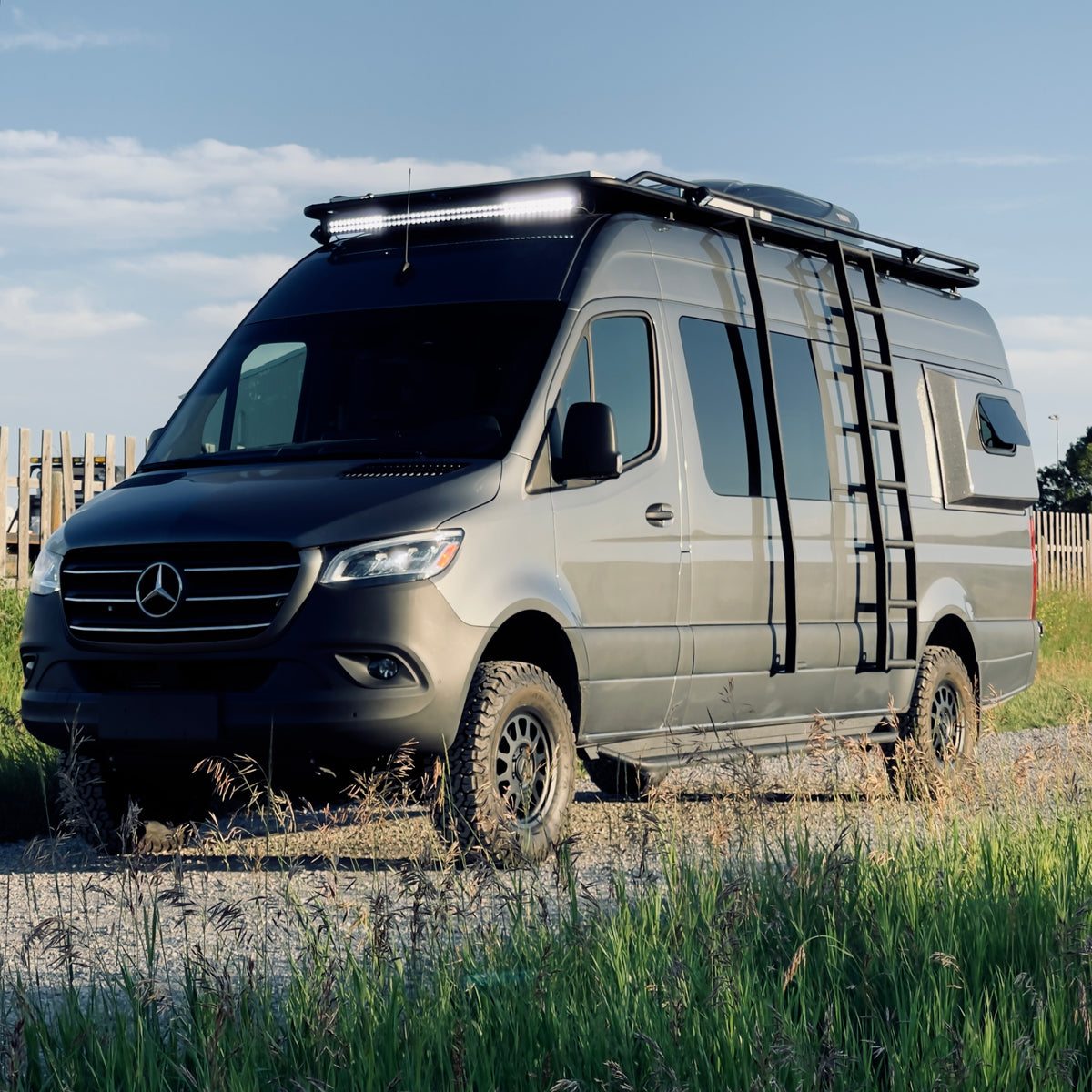 Sprinter Van Ladder- IBEX series High Roof-Steel | Backland Expedition Gear