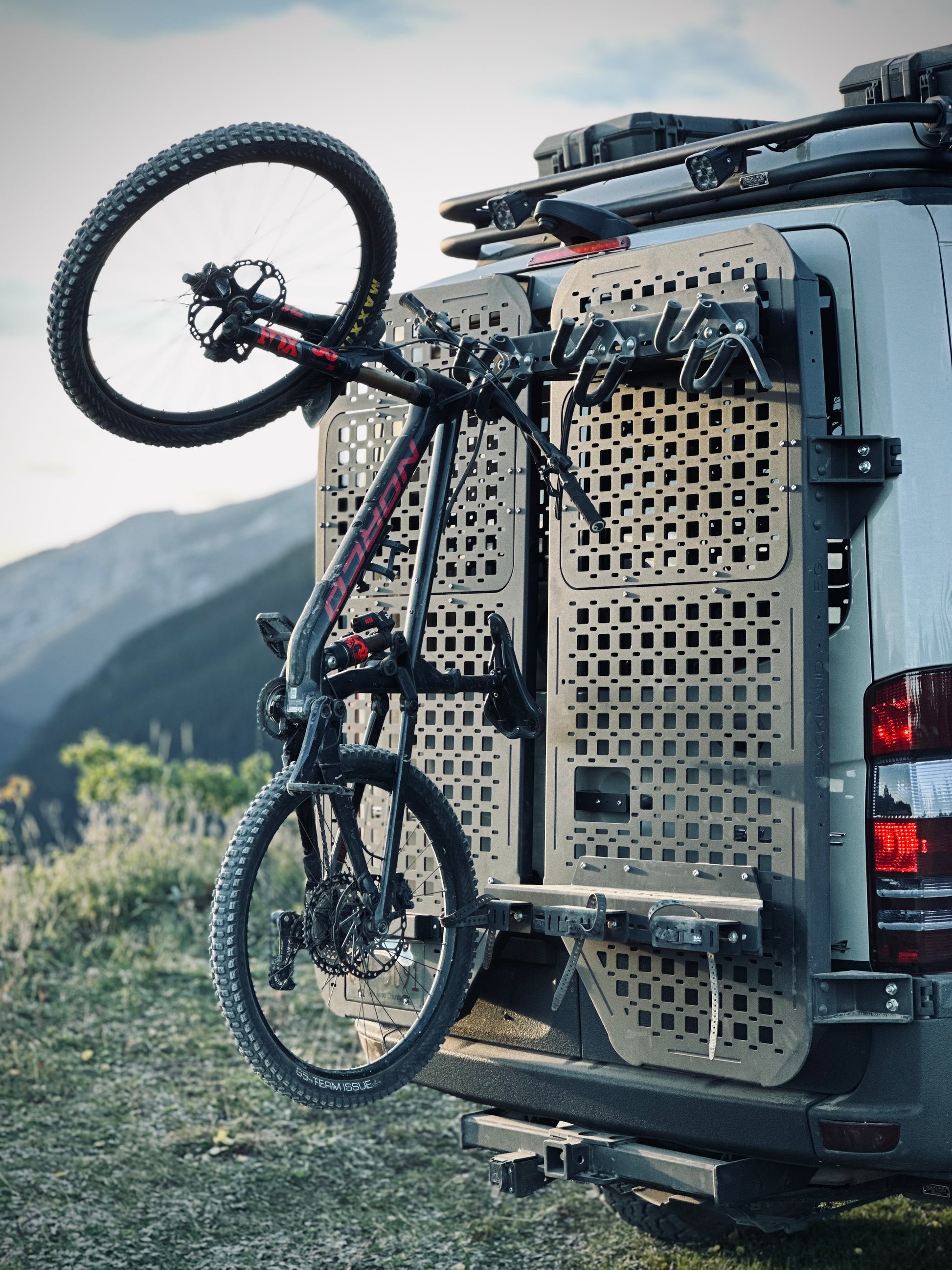 Mercedes Sprinter Van Van Door Mounted Bike Rack Vertical Bike