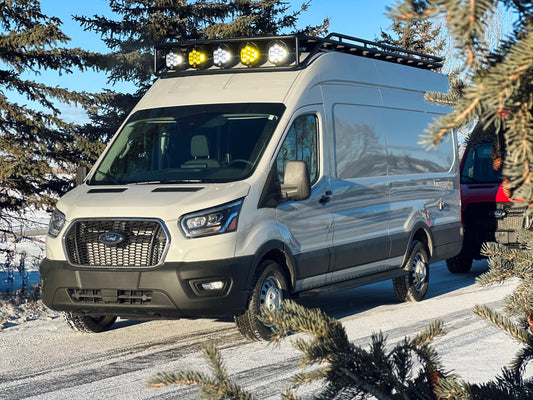 EAGLE Series Roof Rack - The NEST - Transit 148 EXT with Drop-Down Overhang