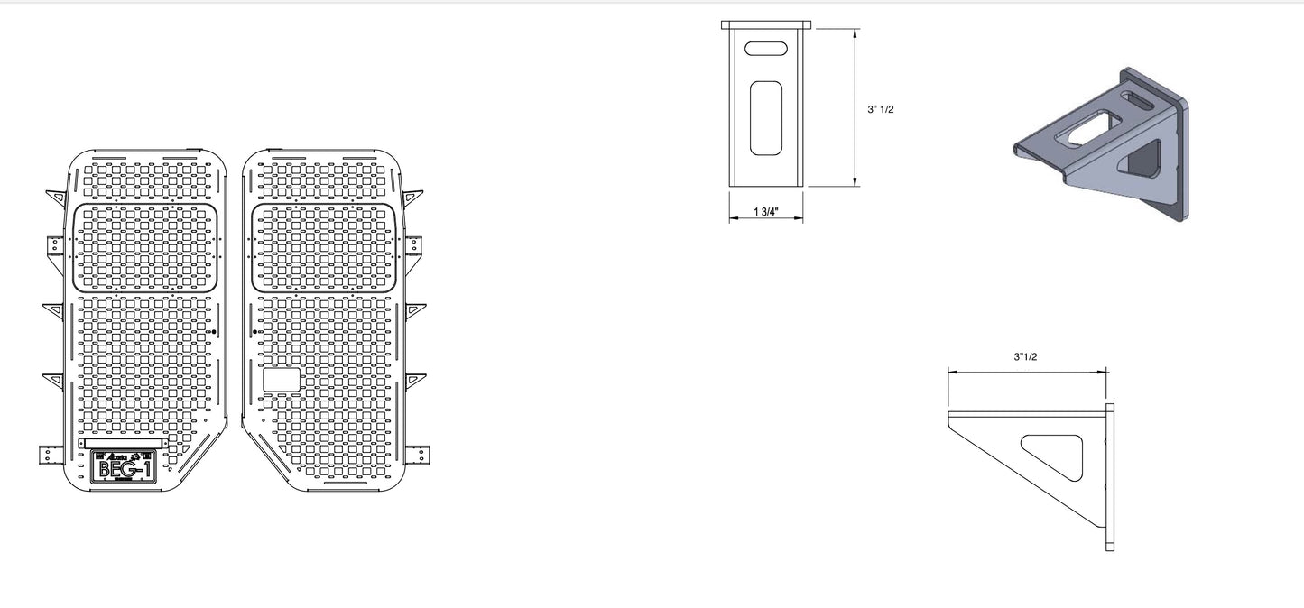 OX Rear Door Carrier Steps (set of 2)