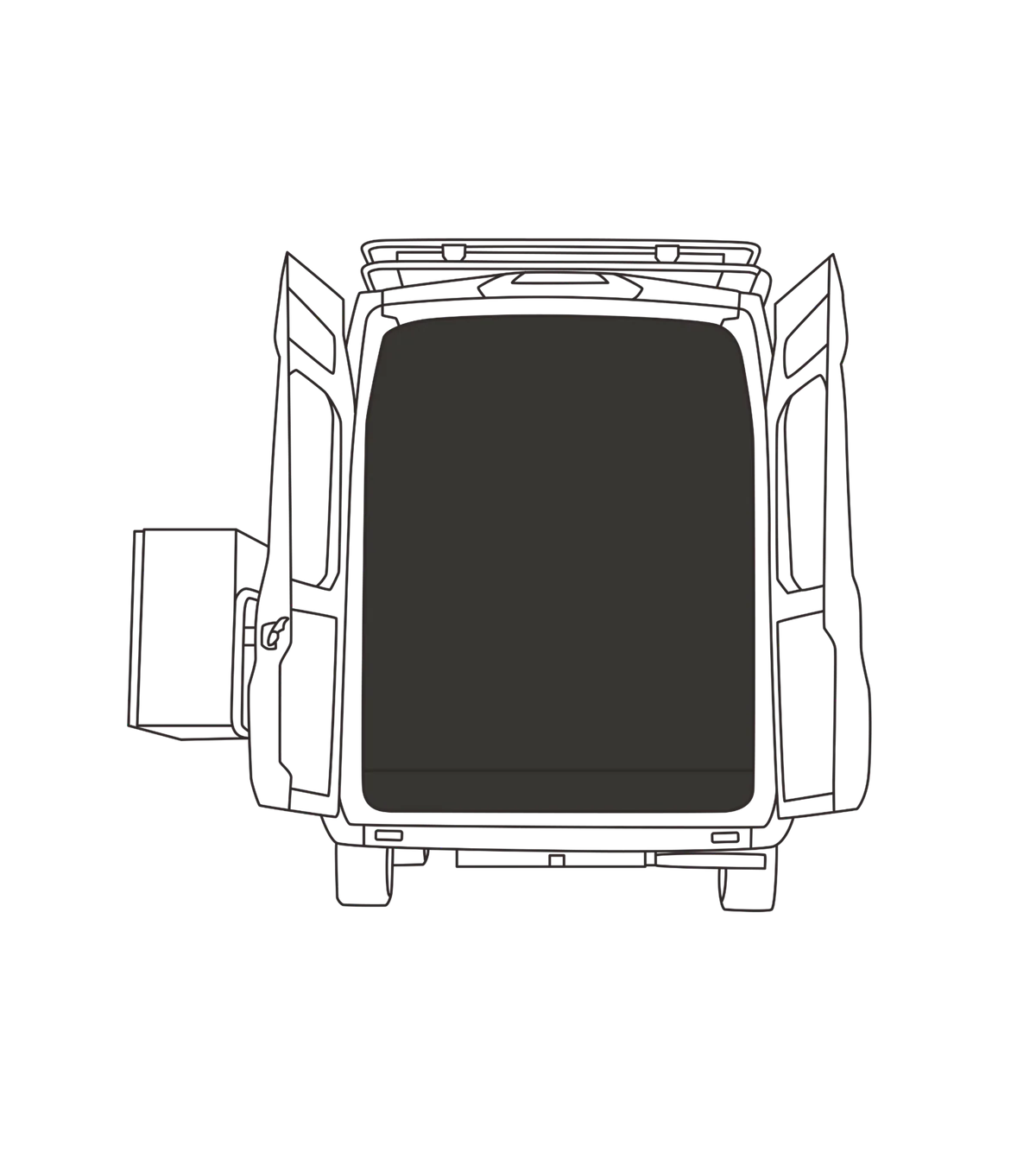 Overnight Van Supplies - Rear Door Magnetic Bug Net - Sprinter