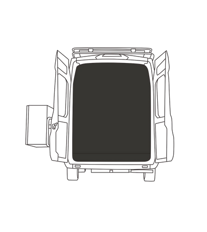 Overnight Van Supplies - Rear Door Magnetic Bug Net - Sprinter