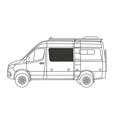 Overnight Van Supplies - Window Cover - Behind the Driver Crew - Ford Transit