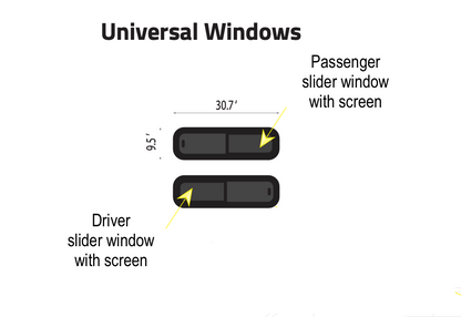 AM Auto Universal Slider Window 30" x 10"