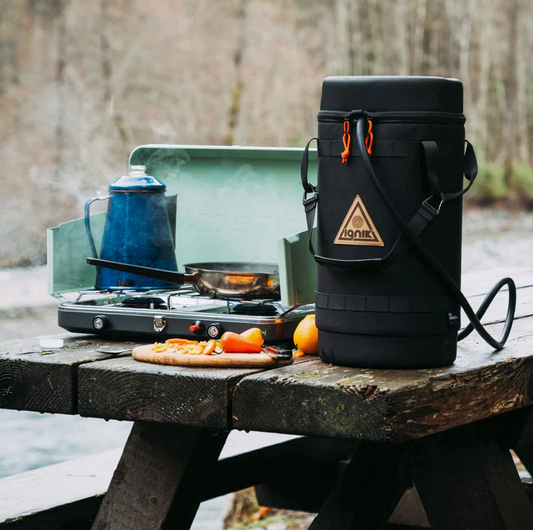 IGNIK - Gas Growler X Deluxe Black -  10L Refillable Steel Propane Tank with Case & Adapter Hose