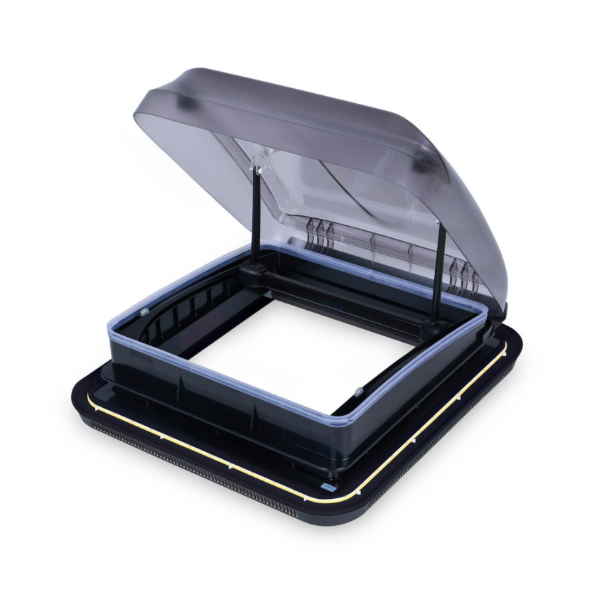 NOMADIC ARK - Skylight 400mm x 400mm with Fly Net & White LED lights - Available in white or black