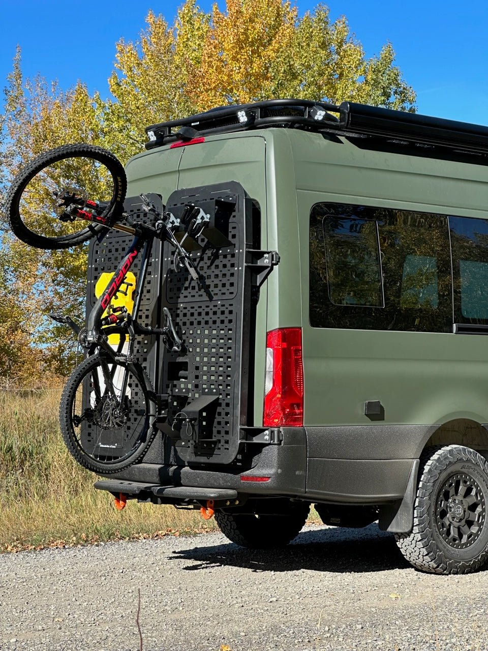 Bike rack discount for van door